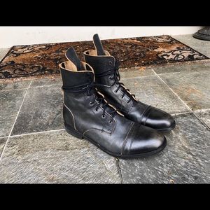 Bed Stu Combat Motorcycle Boots - Black